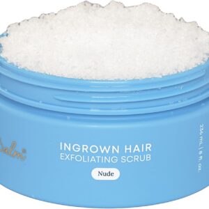 Bushbalm Ingrown Hair Exfoliating Body Scrub - Nude, 236ml | Pre-Shave & Wax Sugar Scrub for Ingrown Hairs, Razor Bumps & Dry Skin. Gently Buffs & Soothes. Naturally-Derived Ingredients